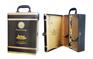 新款金边双支皮酒盒,红酒盒，皮盒，酒盒，双支酒盒，酒箱，松